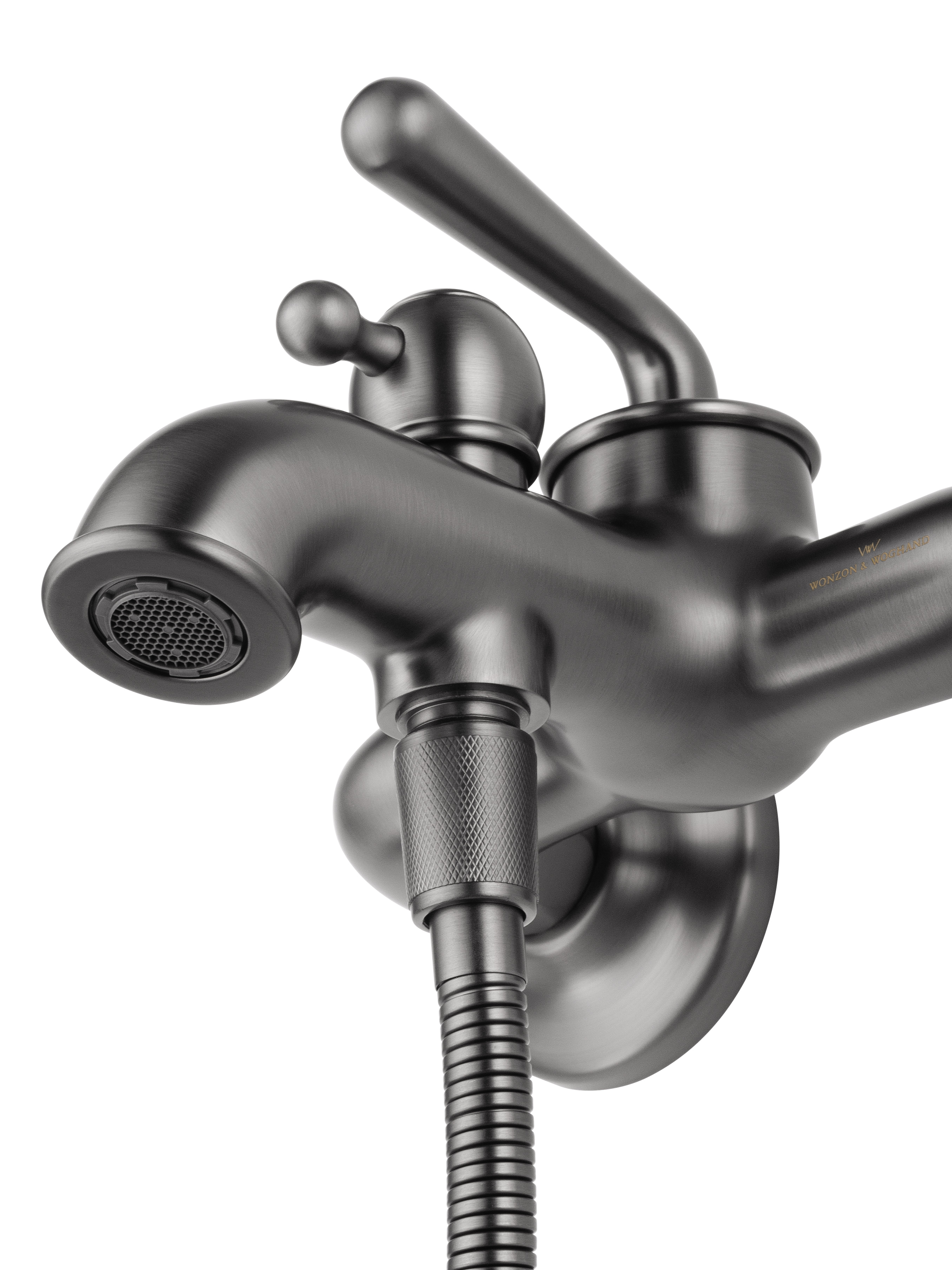 Смеситель для ванны с душем WONZON & WOGHAND STEAM, Темный графит (WW-88639008-BGM) - Gidratop.ru изображение