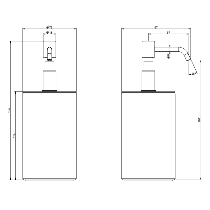GESSI Rilievo дозатор для жидкого мыла настольный, цвет: черный/хром - Gidratop.ru изображение