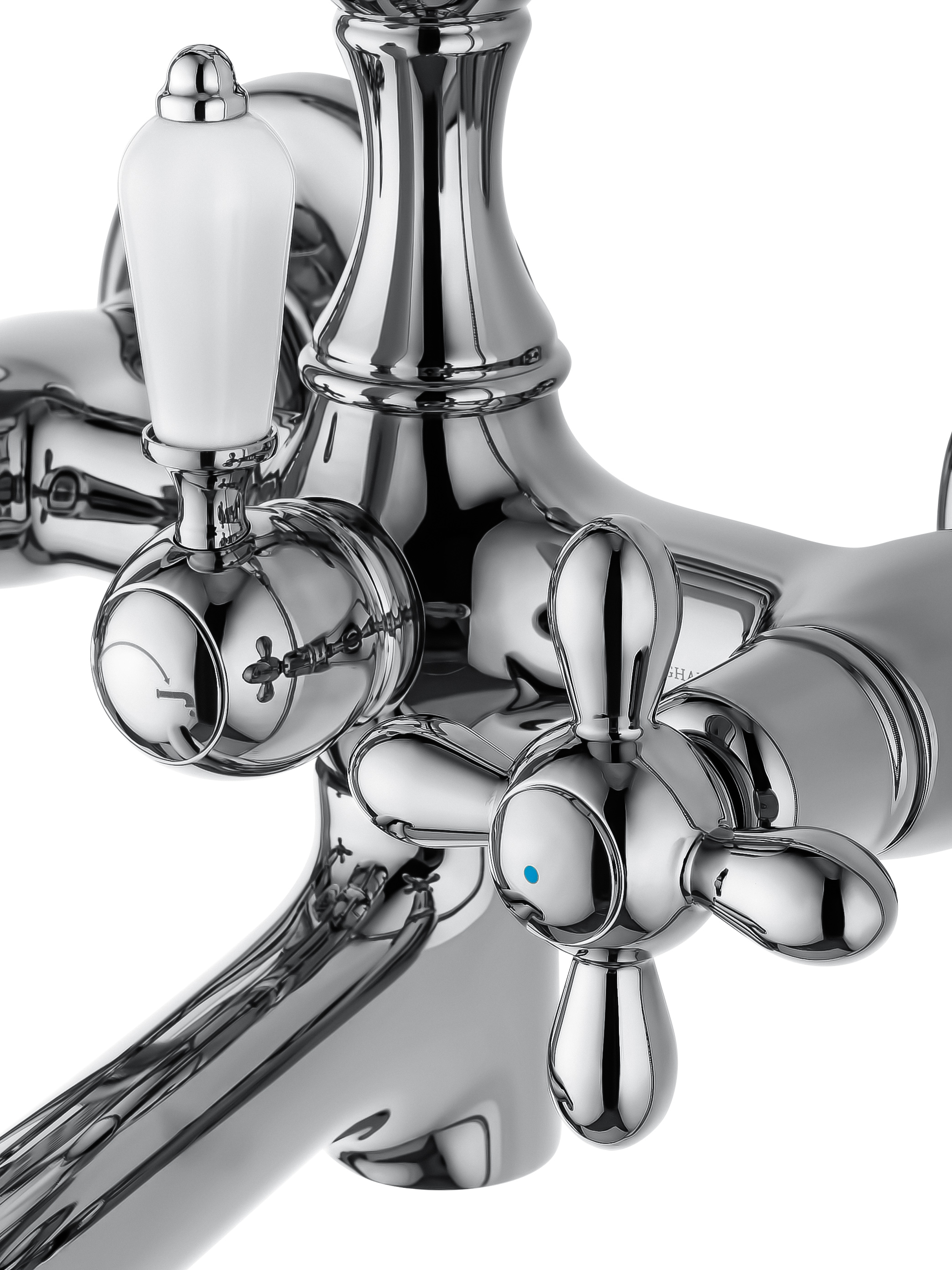 Смеситель для ванны с душем WONZON & WOGHAND RETRO, Хром (WW-88639020-CR) - Gidratop.ru изображение