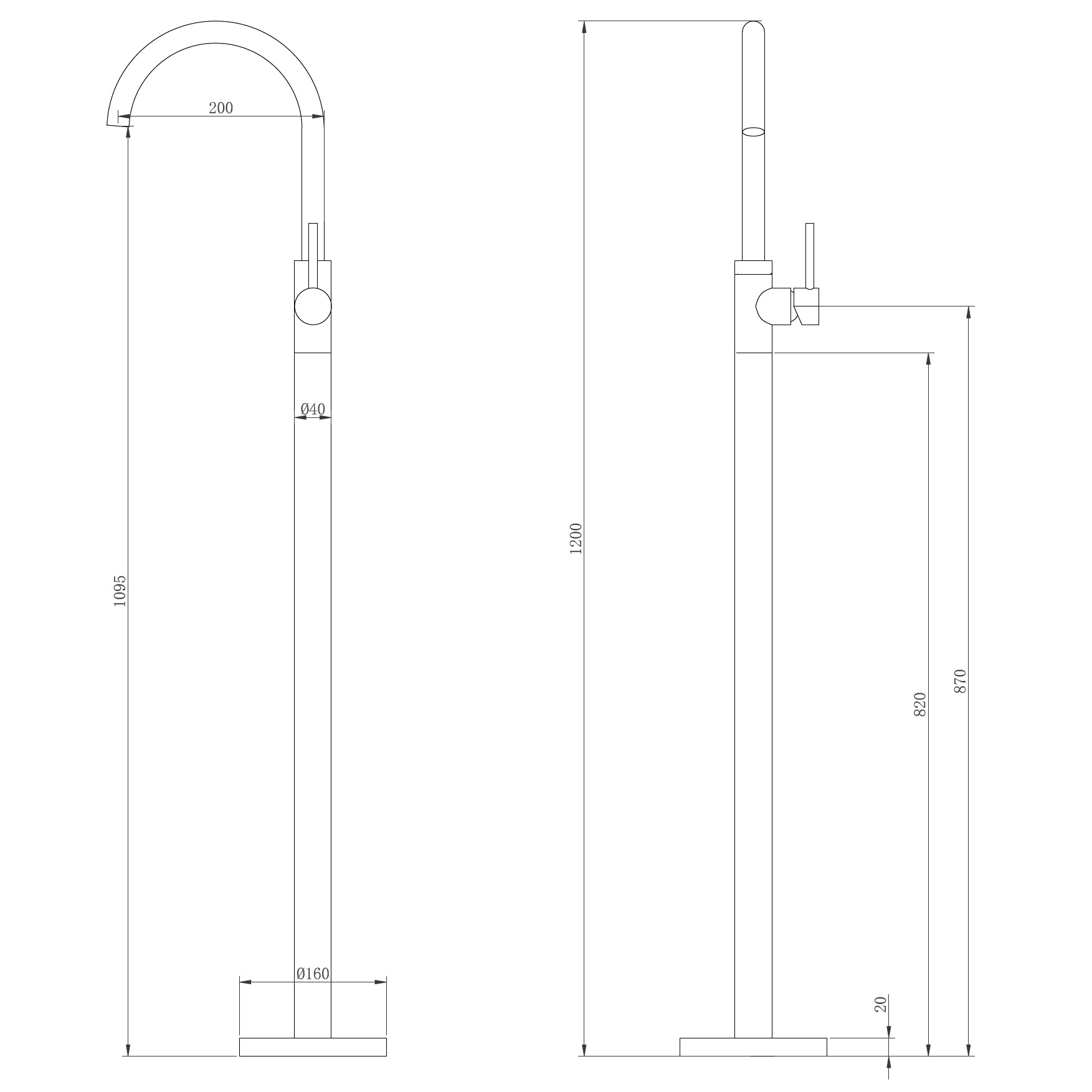 Смеситель ABBER Wasser Kreis AF8141RG напольный для раковины, розовое золото - Gidratop.ru изображение
