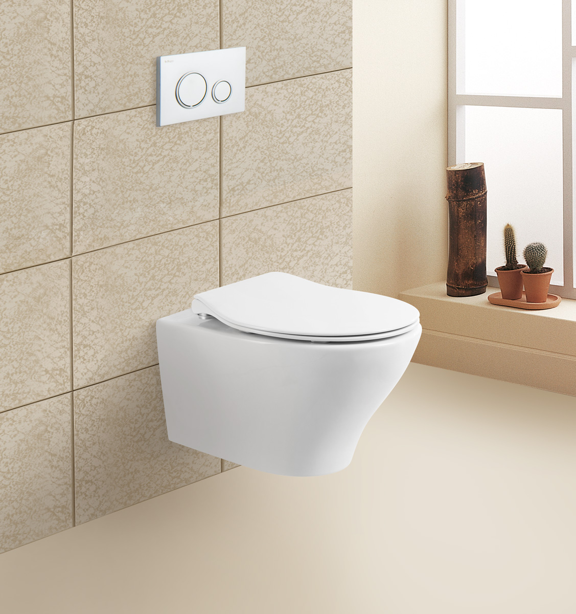 Унитаз подвесной безободковый BelBagno ACQUA BB340CHR/BB2020SC - Gidratop.ru изображение
