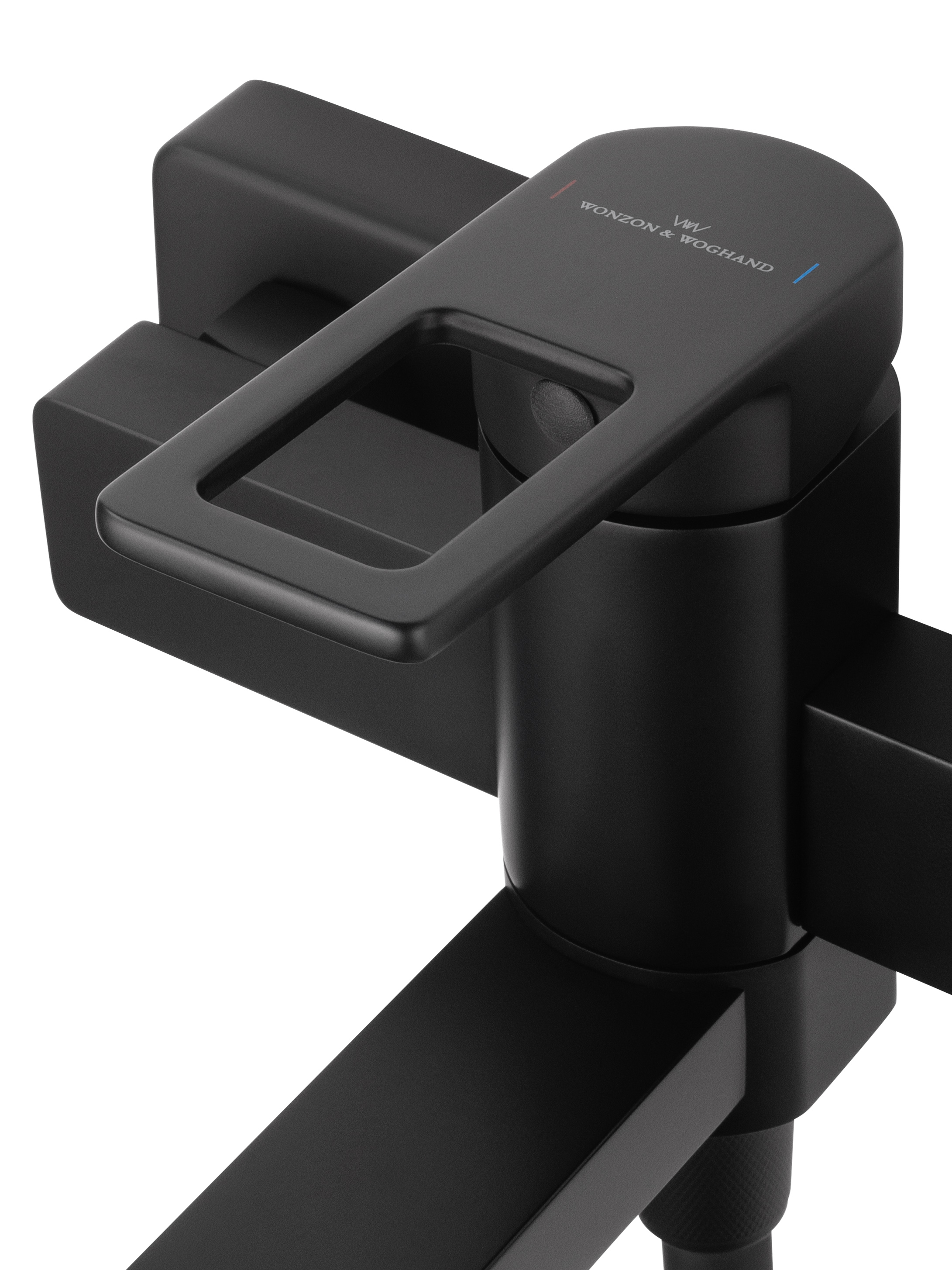 Смеситель для ванны с душем WONZON & WOGHAND FRAME, Черный матовый (WW-88639010-MB) - Gidratop.ru изображение