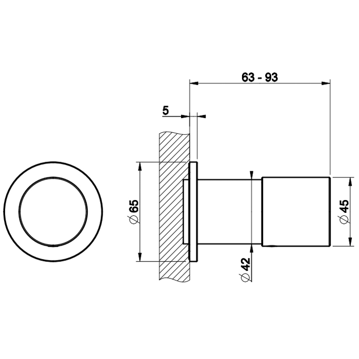 GESSI HABITO CESELLO смеситель настенный встраиваемый, однорычажный, внешняя часть, цвет Finox Brushed Nickel - Gidratop.ru изображение