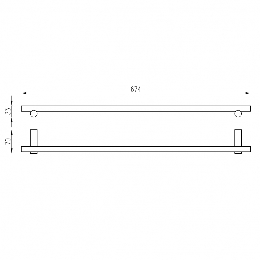 Полотенцедержатель ABBER Osten 316 AA1857BGG оружейная сталь брашированная - Gidratop.ru изображение