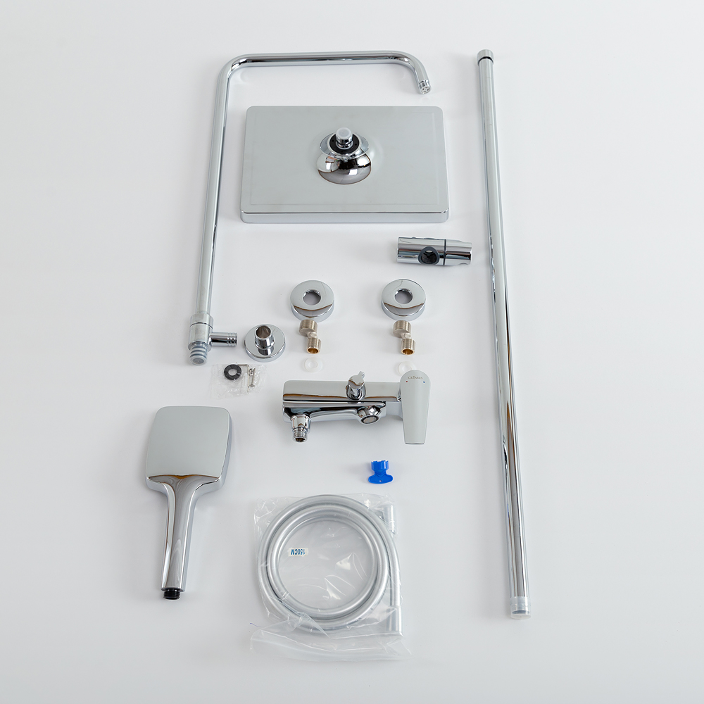 LINER-CVD-01 Душевая стойка со смесителем и изливом, исполнение хром - Gidratop.ru изображение