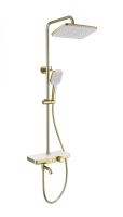 Душевая система с термостатом WONZON & WOGHAND, Брашированное золото (WW-B3099-A-BG) - Gidratop.ru изображение