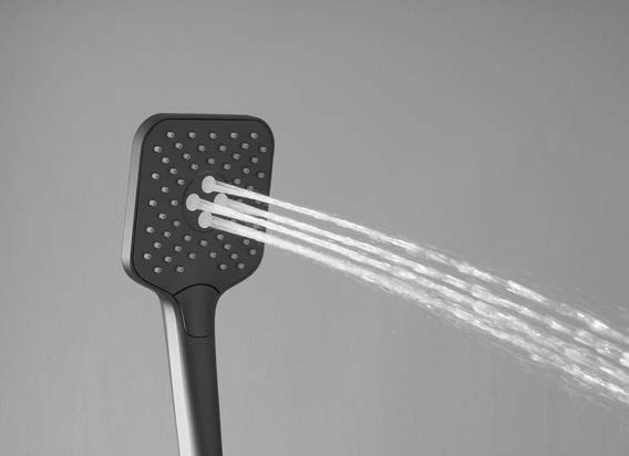 Душевая стойка Cube VSFS-1C1MB с изливом, черный - Gidratop.ru изображение