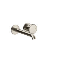 GESSI Origini смеситель для раковины встраиваемый  с изливом, в компл с отд вставкой, цвет Nickel PVD (внешняя часть) - Gidratop.ru изображение