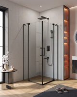 Душевой уголок CEZARES SLIDER-AH-2-90/100-100/110-C-NERO