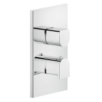 GESSI Rilievo встраиваемый смеситель для душа, термостатический,  на 3 источника (внешние части), цвет: хром