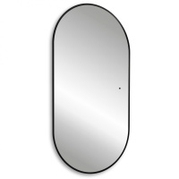 Зеркало ABBER Kontur AG6302SCB с подсветкой, бесконтактный выключатель, диммер, черный - Gidratop.ru изображение