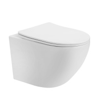 Унитаз ABBER Bequem AC1100T подвесной белый, безободковый, смыв торнадо - Gidratop.ru изображение