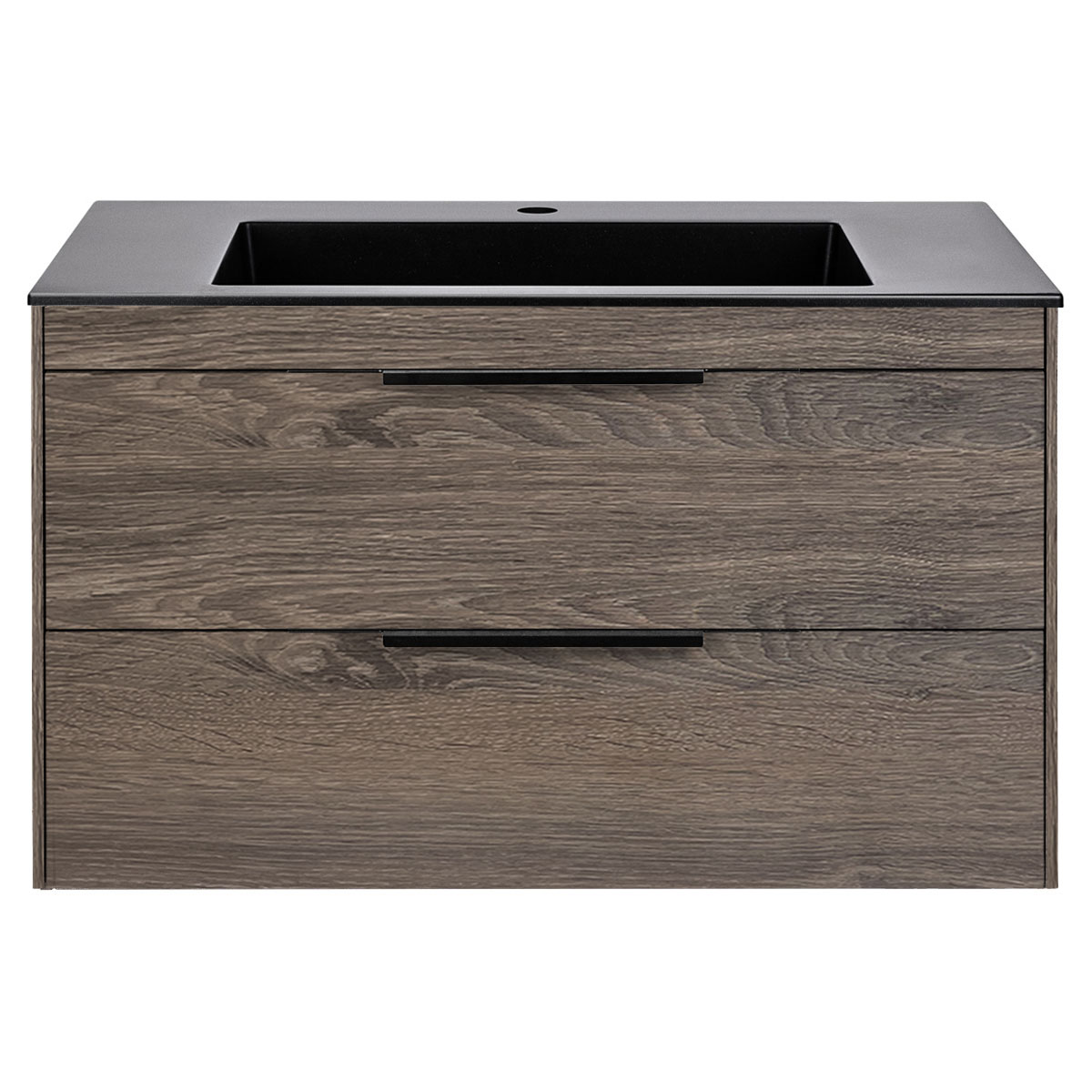 База под раковину Chiara 2D 800 подвесная, 2 выкатных ящика soft-close, R.Oak - Gidratop.ru изображение