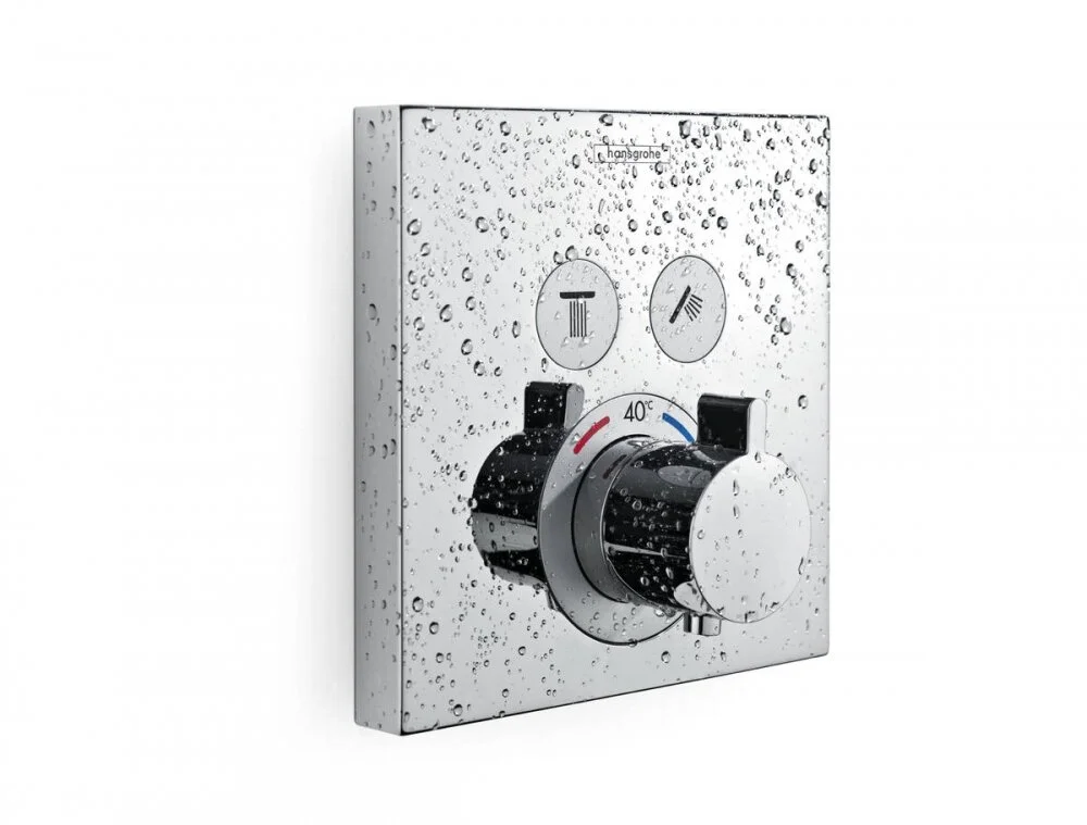 Смеситель Hansgrohe ShowerSelect 15763340 для душа, термостатический, шлифованный черный хром - Gidratop.ru изображение