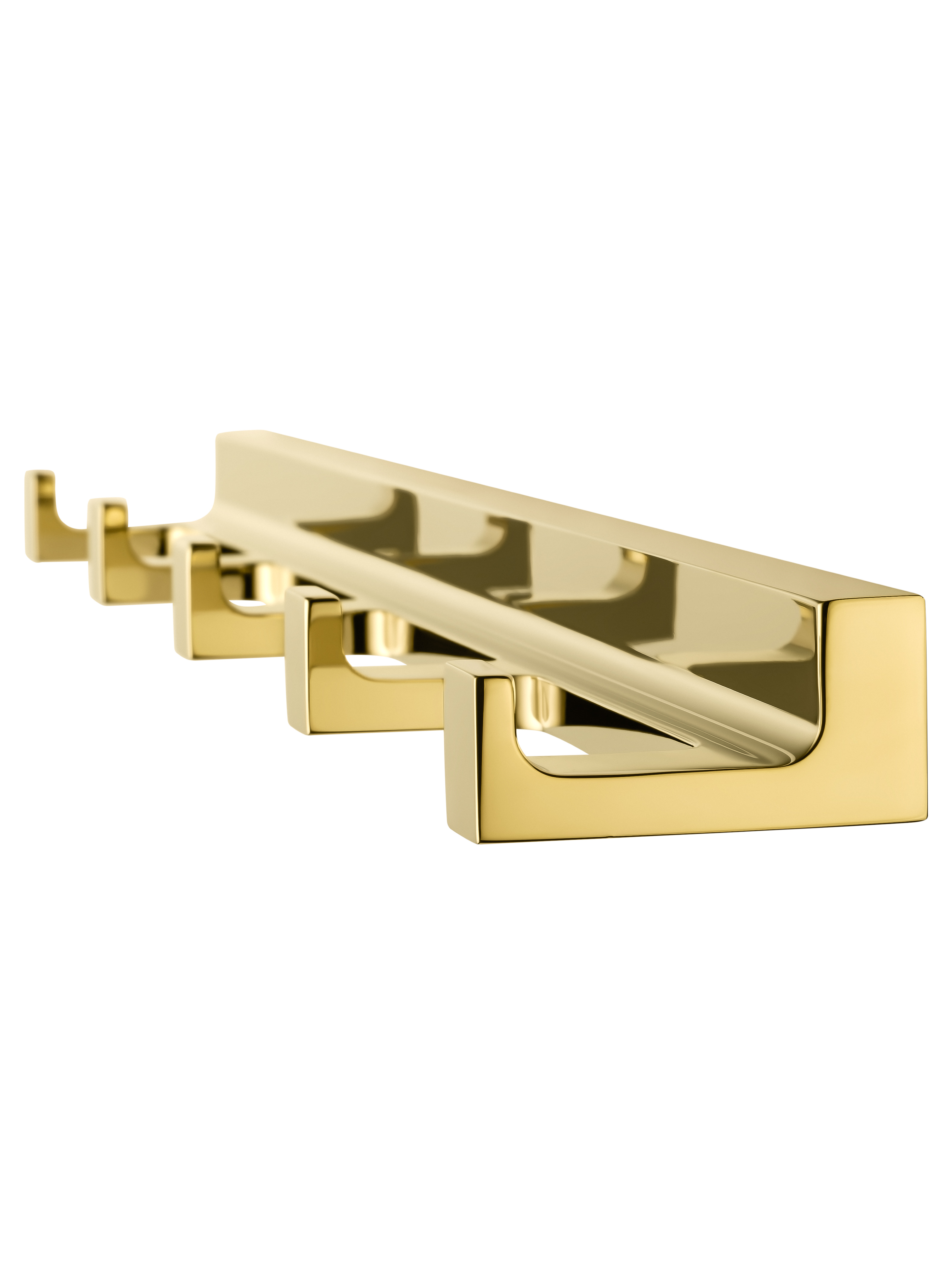 Вешалка с 5 крючками для ванной WONZON & WOGHAND ECLIPSE, Глянцевое золото (WW-9155-LG) - Gidratop.ru изображение