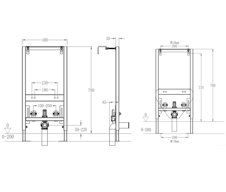 Исталляция для биде WONZON & WOGHAND (WW-TI823A) - Gidratop.ru изображение