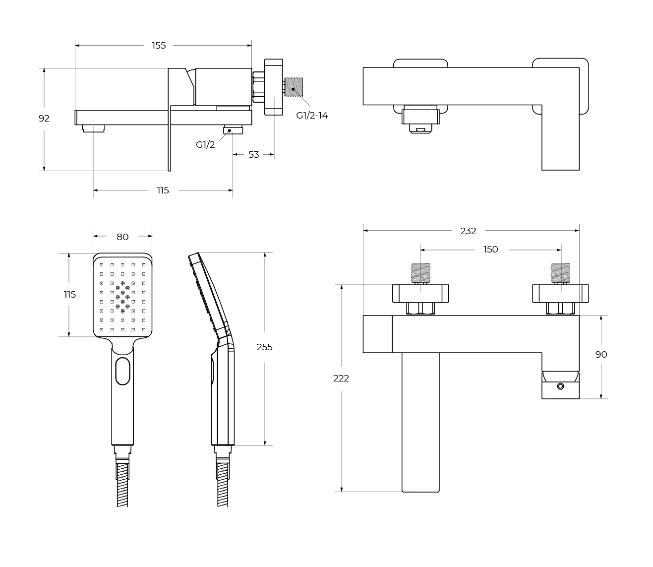 SLIDER-VD-01 Смеситель для ванны и душа однорычажный в комплекте с ручным душем, шлангом и держателем, хром - Gidratop.ru изображение