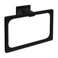 Colombo Look Полотенцедержатель-кольцо 20х14см., цвет: чёрный матовый - Gidratop.ru изображение