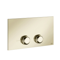 GESSI VENTI20 клавиша смыва для унитаза двойная, для инсталляций Viega, цвет Brass PVD - Gidratop.ru изображение