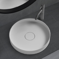 Раковина накладная ABBER Stein AS2604 белая матовая - Gidratop.ru изображение