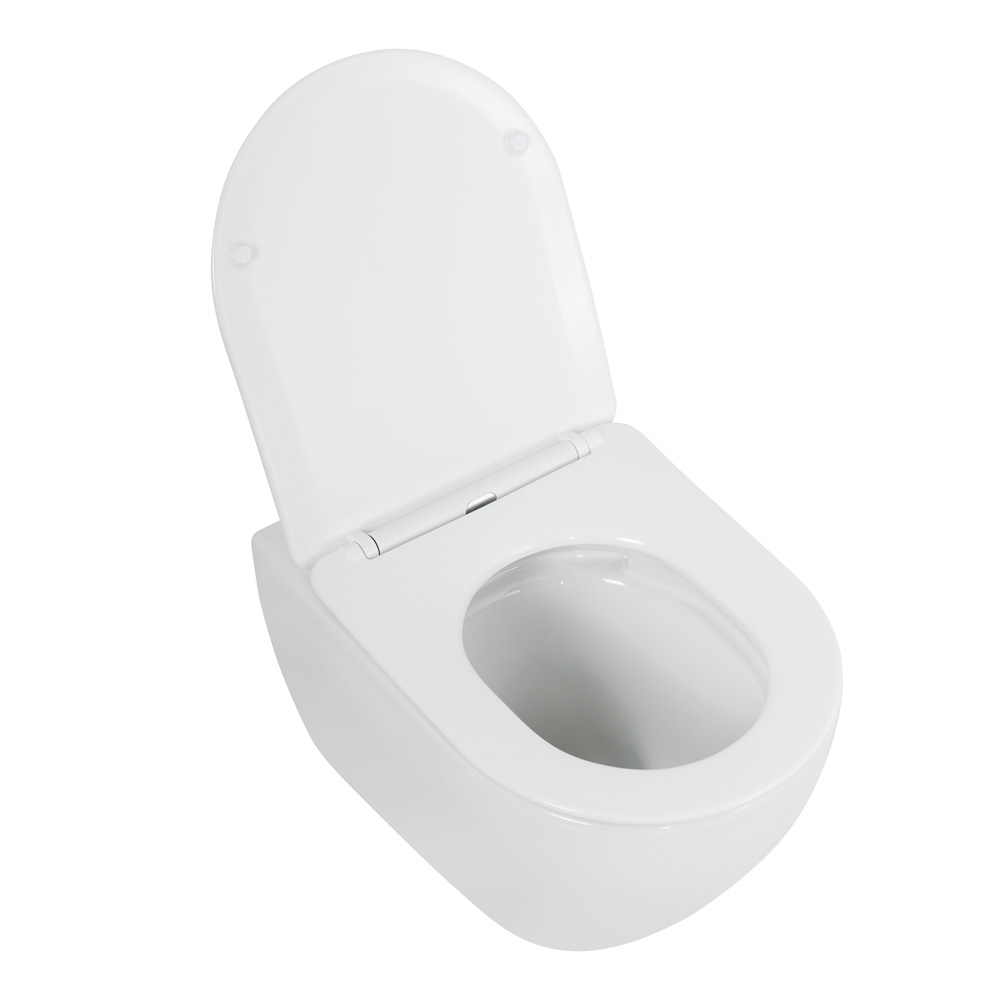 Комплект 4 в 1 Унитаз подвесной Cezares STYLUS-TOR CZR-6601-TH-TOR с сиденьем CZR-2316-SC + Система инсталляции для унитазов BelBagno BB002-80  с кнопкой смыва BB005-PR-CH - Gidratop.ru изображение
