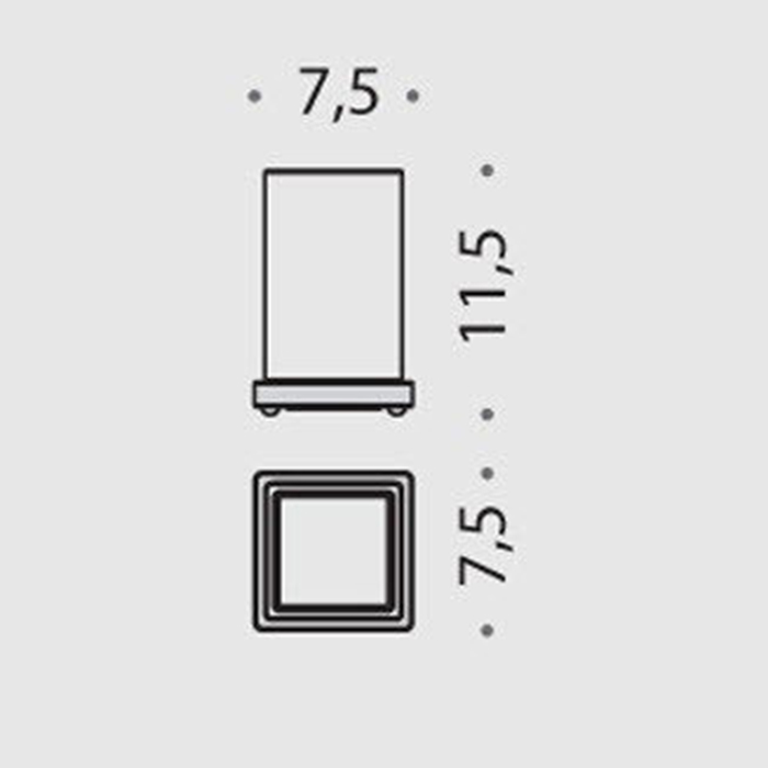 Colombo Look Стакан настольный, цвет: чёрный матовый/матовое стекло - Gidratop.ru изображение