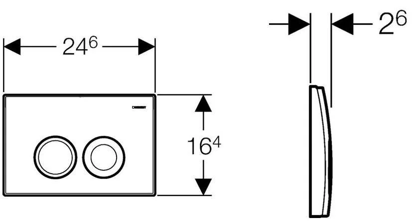 Кнопка смыва Geberit Delta 21 115.125.21.1 Type глянцевый хром (уценка, царапинка, отстуствуют толкатели и фиксаторы) - Gidratop.ru изображение
