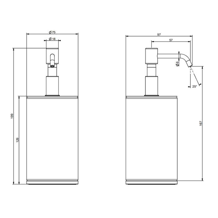 GESSI Tondo дозатор для жидкого мыла настольный черный, цвет: Black Metal Brushed PVD - Gidratop.ru изображение