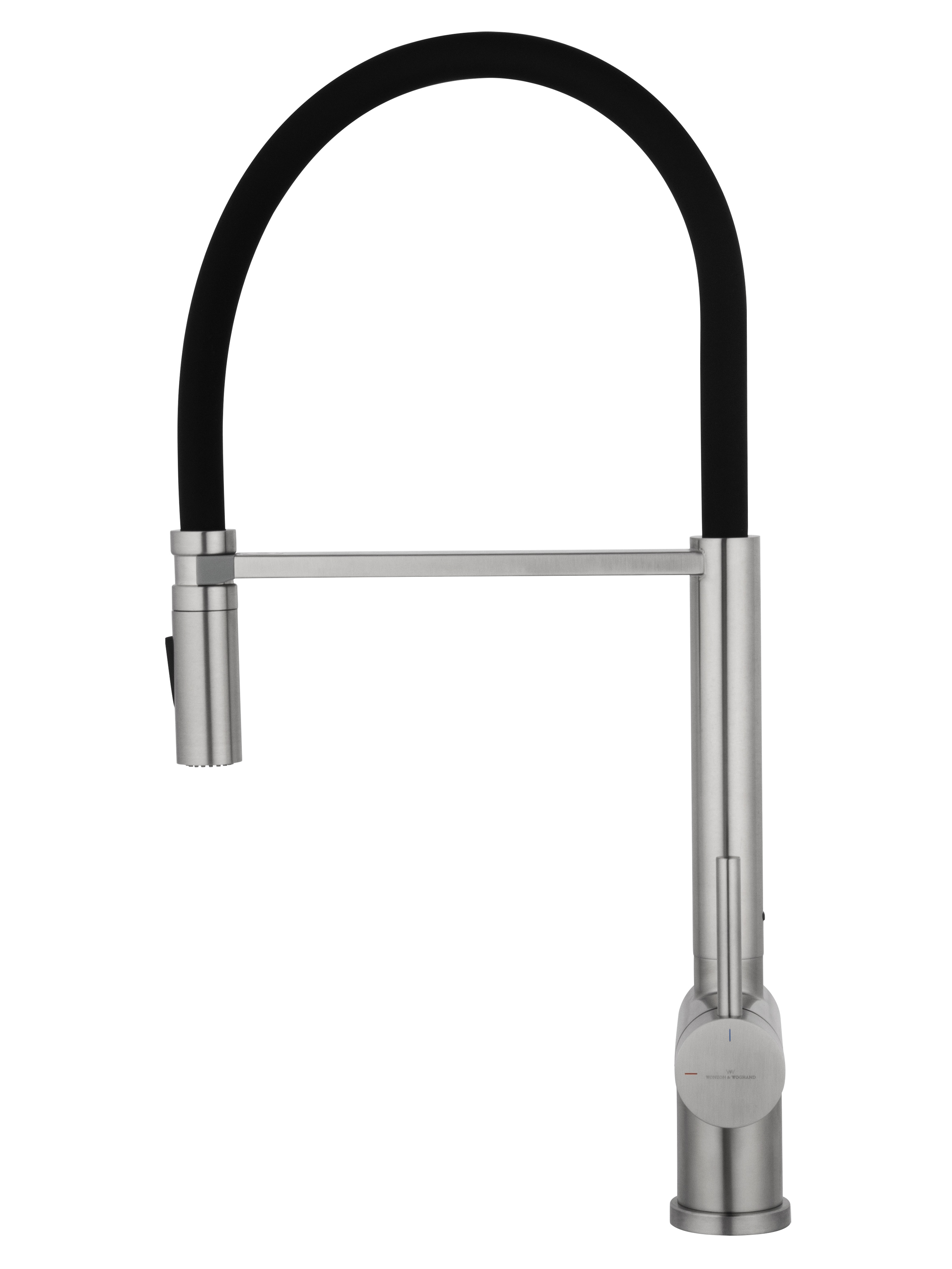 Смеситель для кухни с гибким изливом WONZON & WOGHAND, Брашированный никель (WW-88438003-BN) - Gidratop.ru изображение