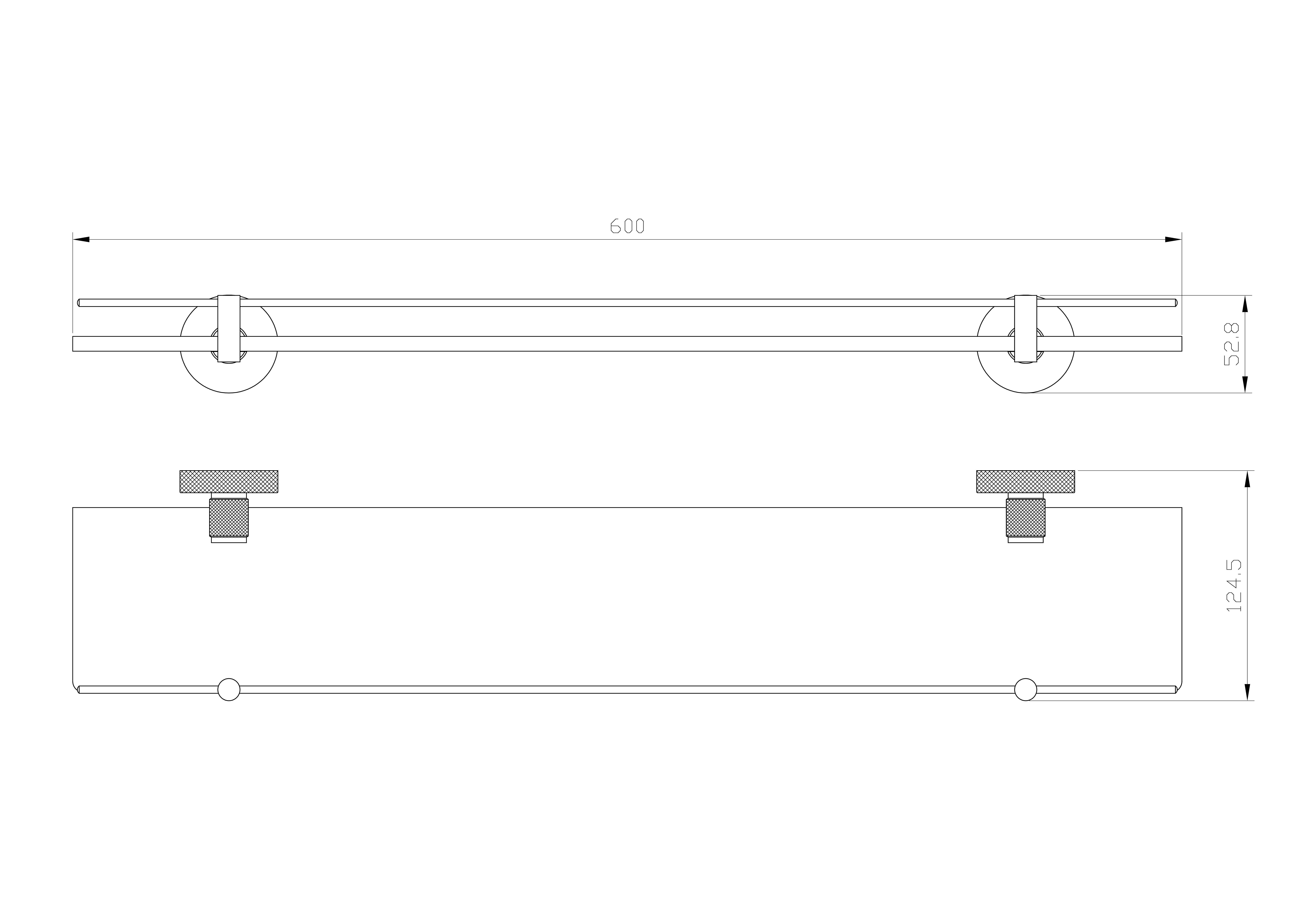 Стеклянная полка для ванной WONZON & WOGHAND MAJESTIC, Черный/Золото (WW-9227) - Gidratop.ru изображение