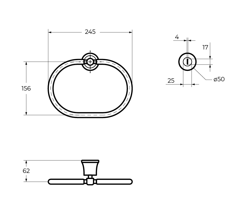 LIBERTY CZR-F-8985 Полотенцедержатель - Gidratop.ru изображение