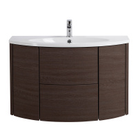 EDEN База под раковину с двумя выдвижными ящиками и с двумя распашными дверками 55070 Rovere scuro Soft, 91x51x55 - Gidratop.ru изображение