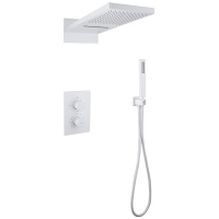 Душевая система ABBER Weiss Insel AF8052W скрытого монтажа без излива, термостат, белый - Gidratop.ru изображение
