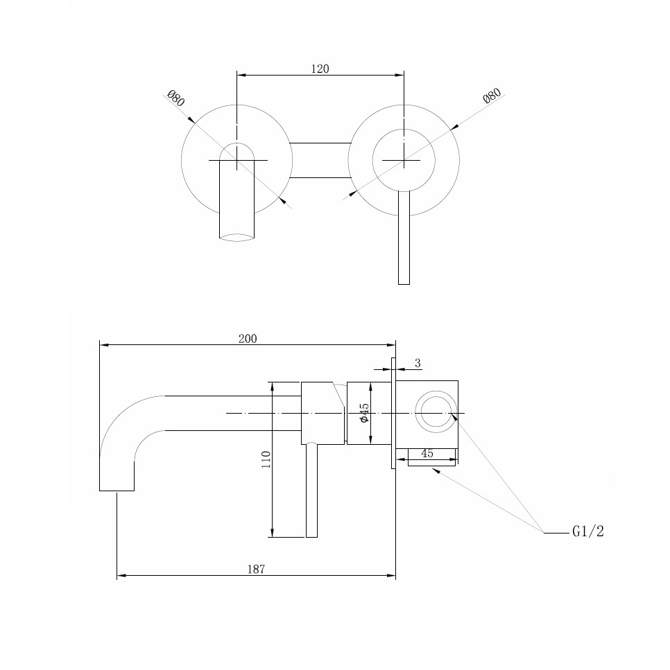 Смеситель ABBER Wasser Kreis AF8112NG для раковины скрытого монтажа, никель - Gidratop.ru изображение