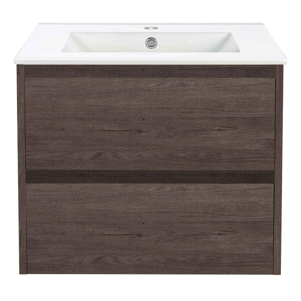 База под раковину Gio 600 подвесная, 2 выкатных ящика soft-close, R.Oak - Gidratop.ru изображение