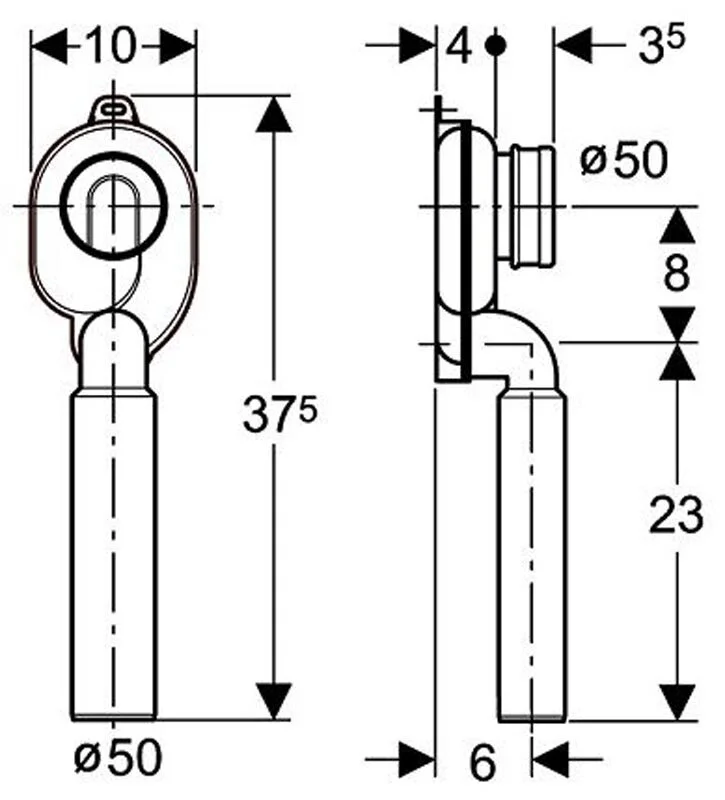Сифон для писсуара Geberit Uniflex 152.951.11.1 - Gidratop.ru изображение
