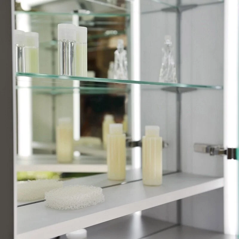 Зеркальный шкаф Keuco Royal Lumos 14304171304, 100 см, с подсветкой, с подогревом, алюминий/зеркало - Gidratop.ru изображение