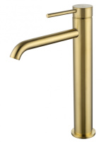 Смеситель для раковины высокий WONZON & WOGHAND STICK, Брашированное золото (WW-88239017- BG) - Gidratop.ru изображение
