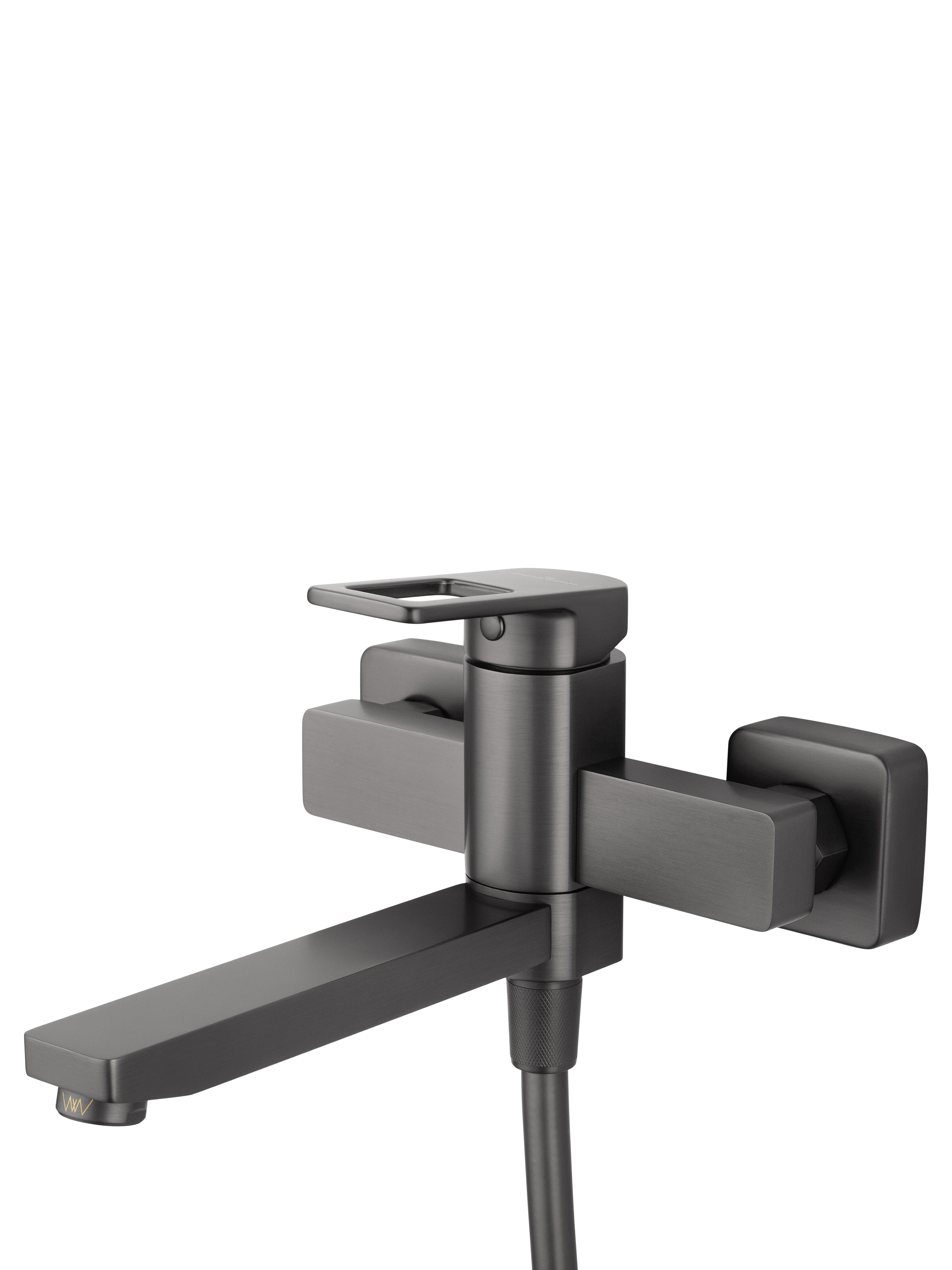 Смеситель для ванны с душем WONZON & WOGHAND FRAME, Темный графит (WW-88639010-BGM) - Gidratop.ru изображение