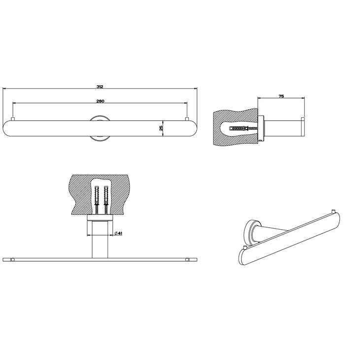 Gessi Emporio accessories настенный двойной держатель для туалетной бумаги, цвет: Chrome - Gidratop.ru изображение
