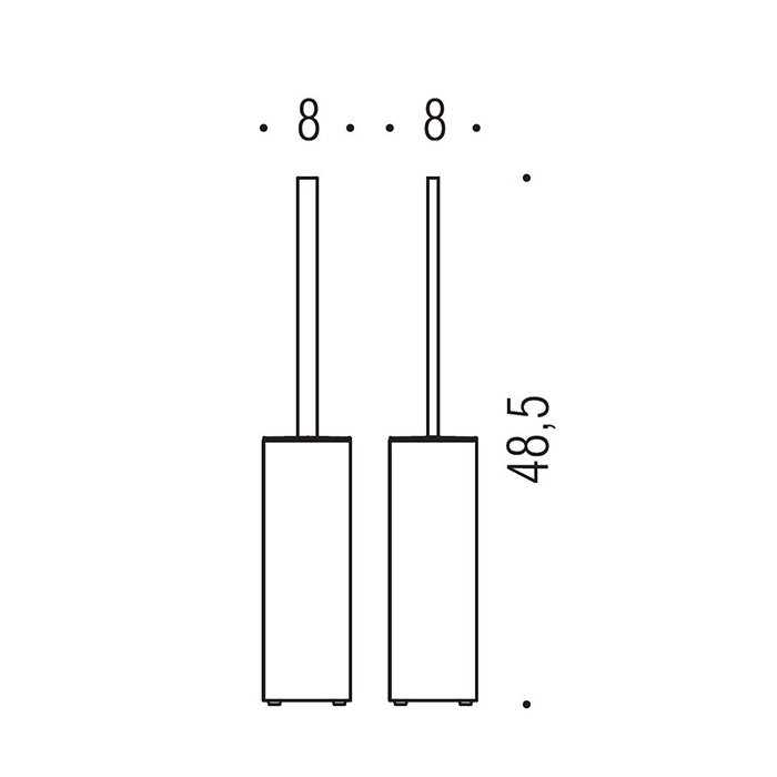 Colombo Look Туалетный ерш напольный, цвет: PVD золото матовое - Gidratop.ru изображение