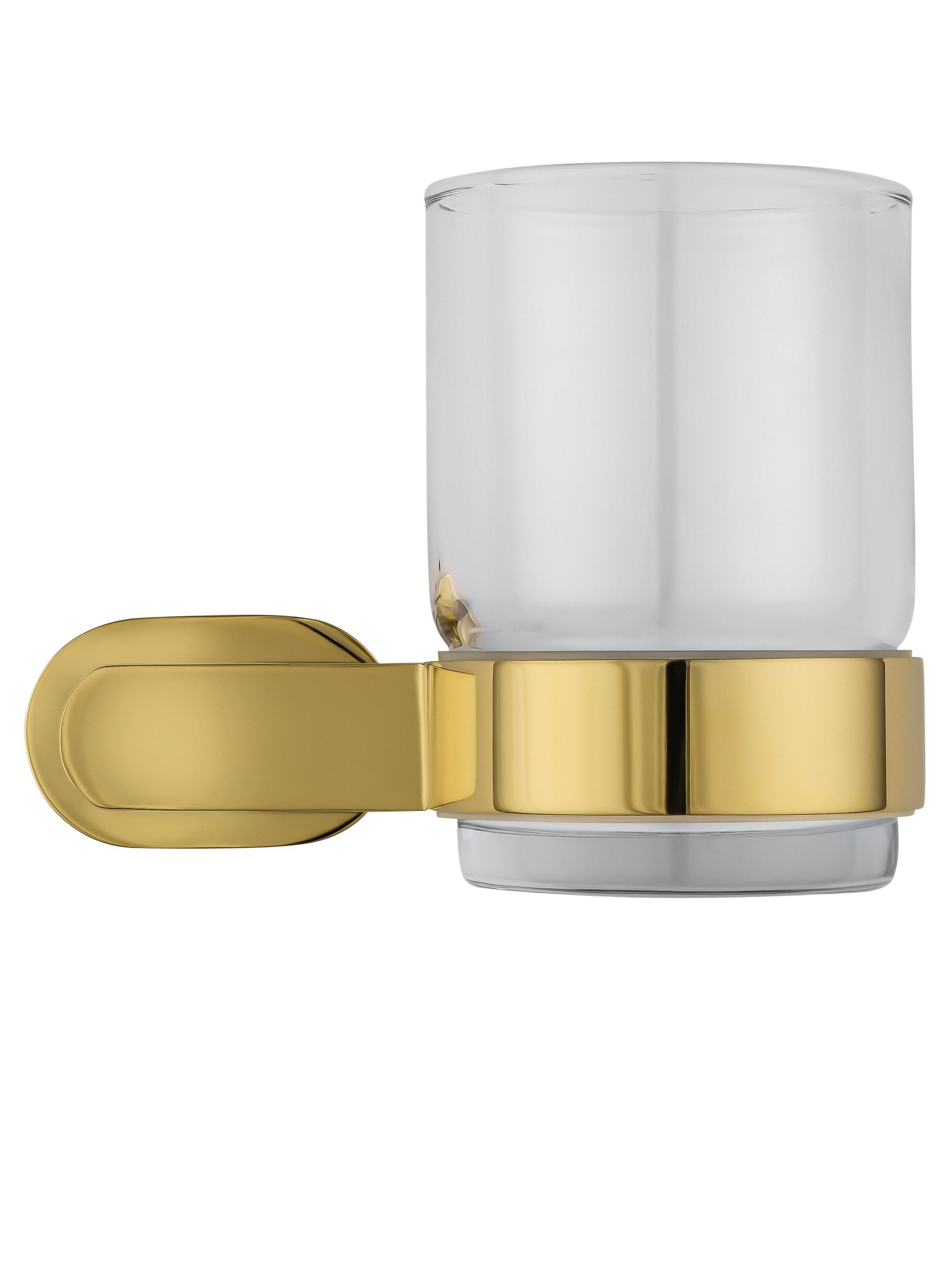 Стакан для зубных щеток с держателем WONZON & WOGHAND FIRST, Глянцевое золото (WW-8421-LG) - Gidratop.ru изображение