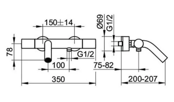 Смеситель Keuco Plan S 52920 010100 для ванны - Gidratop.ru изображение