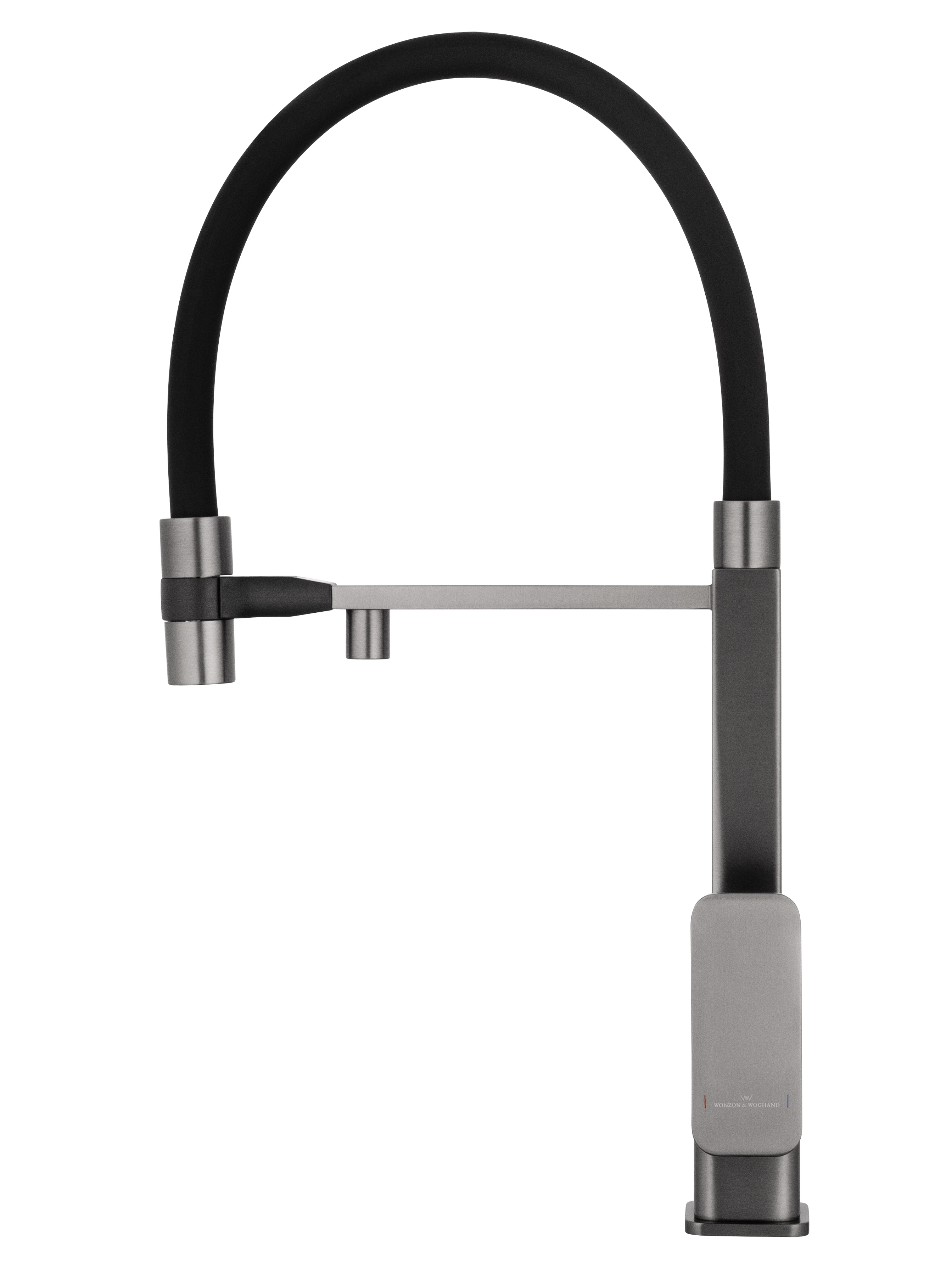 Смеситель для кухни с гибким изливом и подключением фильтра WONZON & WOGHAND, Темный графит (WW-88458012-BGM ) - Gidratop.ru изображение
