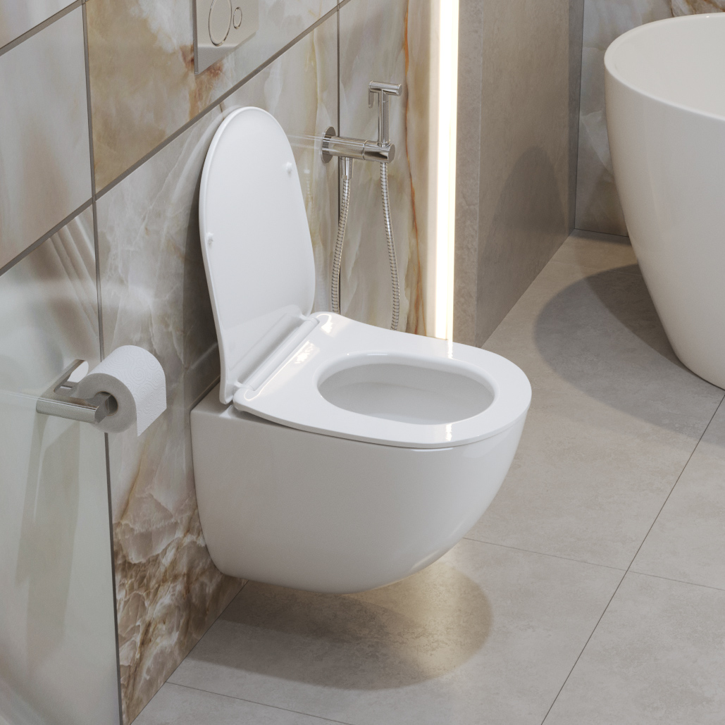 Унитаз подвесной безободковый BelBagno AMANDA-TOR BB051CH-TOR-FC/BB051SC - Gidratop.ru изображение