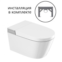 Комплект ABBER подвесной электронный унитаз-биде Bequem AC1120S с инсталляцией AC0101P2 - Gidratop.ru изображение