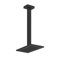 Gessi Rettangolo верхний душ для потолочного крепления 216x140мм, высота от 115 до 1865мм, цвет: черный - Gidratop.ru изображение