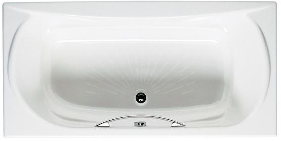 Чугунная ванна Roca Akira 170x85 2325G000Rс отверстиями для ручек, с противоскользящим покрытием
