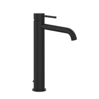 GESSI 316 смеситель для раковины на 1 отверстие, высокий h=305мм,  с донным клапаном, излив 155мм, цвет: Black XL