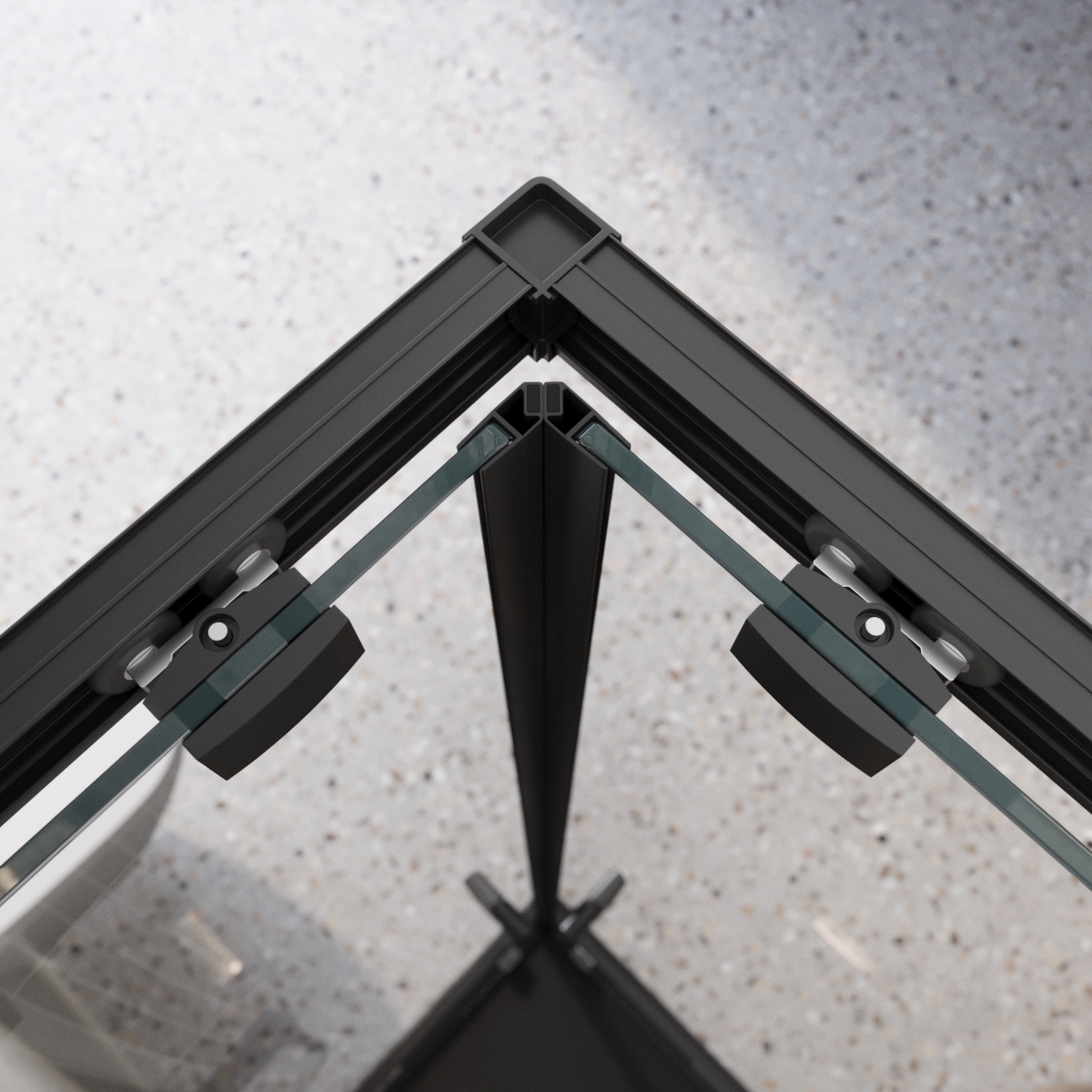 Душевой уголок BelBagno LUCE-A-2-90-C-NERO - Gidratop.ru изображение
